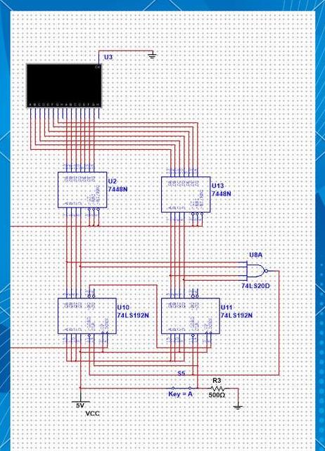 74LS192实现60秒倒计时电路设计与制作