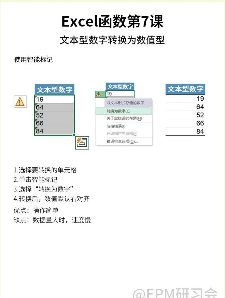 文本数字转数值型指南：Excel四步法详解
