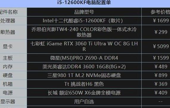 2024年台式电脑配置指南与价格解析
